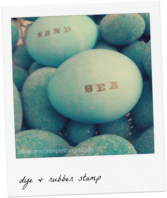 coastal decorated easter eggs