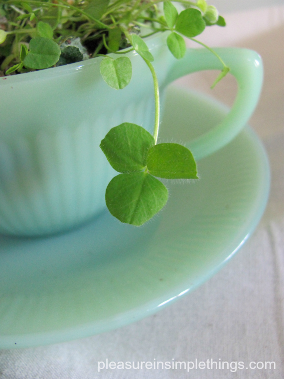 shamrocks in Jadite