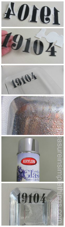 diy zip code mercury glass tray