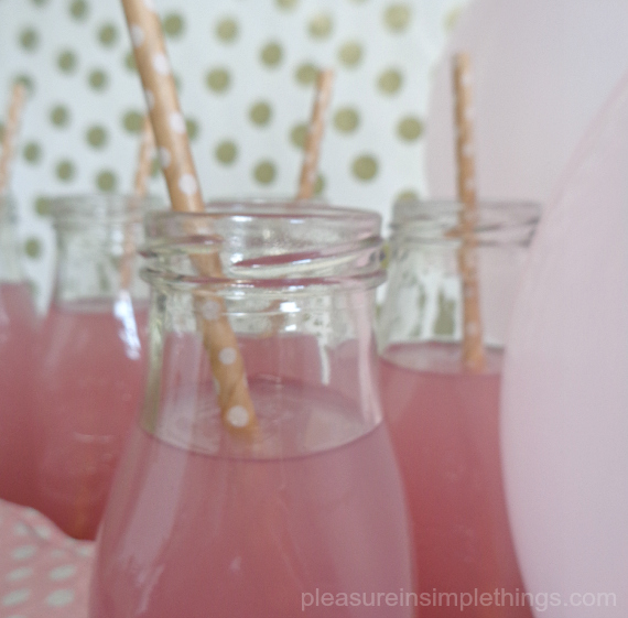 pink white and gold baby shower